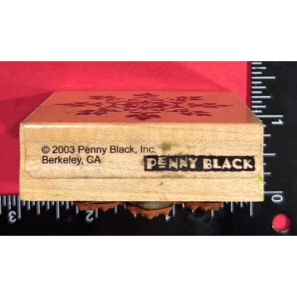 Penny Black Brush Flake 2783F Snowflake Wood Mounted Rubber Stamp - Picture 3 of 5
